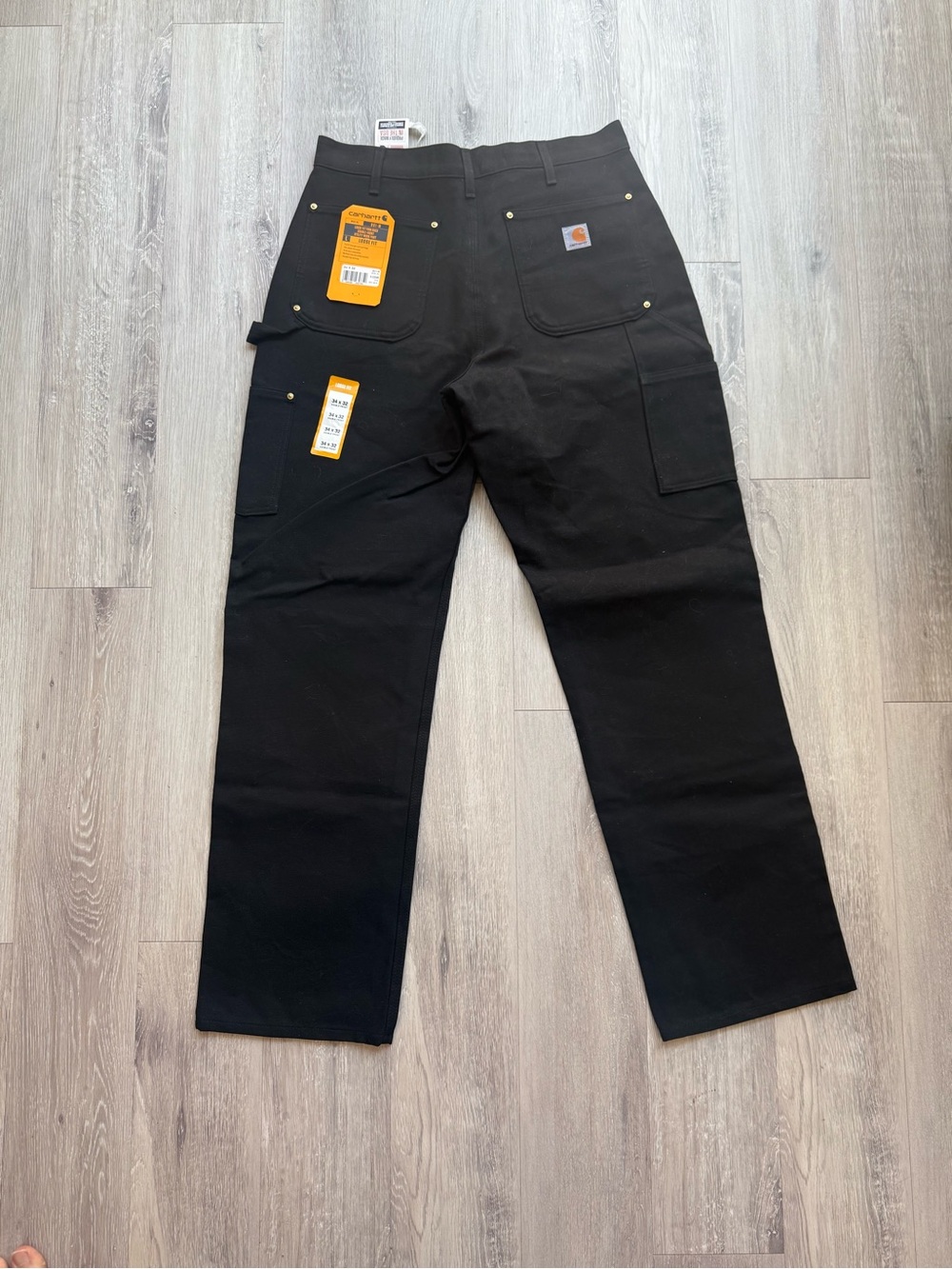 Carhartt Black Men's Cargo Work Pants with Tool Pockets